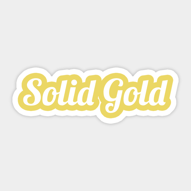 Solid Gold Sticker by RedRock